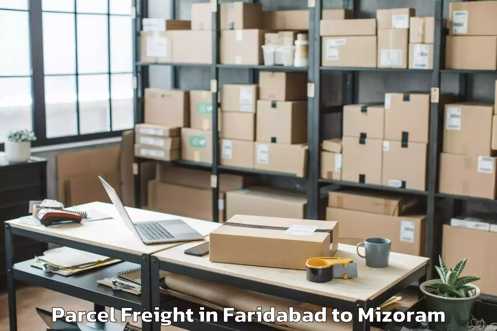 Book Faridabad to Saitlaw Parcel Freight